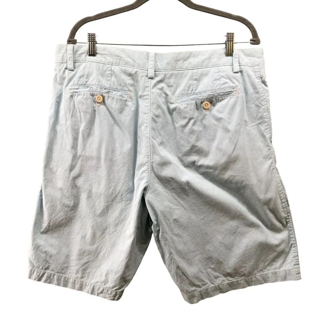 Banana Republic Lightweight Chino Short Mens 36 Blue White‎ Stripe Resort